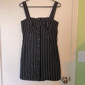 Hollister Navy and White Pinstripe Dress